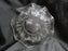 Jeannette Glass Iris & Herringbone Clear: Ruffled Salad Bowl, 9 1/2", As Is