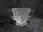 Jeannette Glass Iris & Herringbone Clear: Open Sugar Bowl, 3 1/8" Tall, As Is