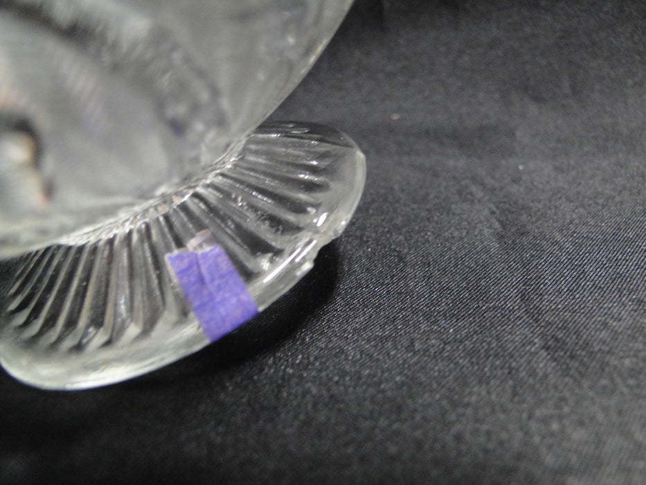 Jeannette Glass Iris & Herringbone Clear: Low Sherbet (s), 2 1/4" Tall, As Is