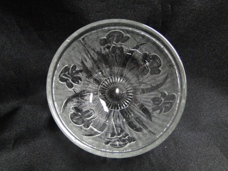 Jeannette Glass Iris & Herringbone Clear: Low Sherbet (s), 2 1/4" Tall, As Is