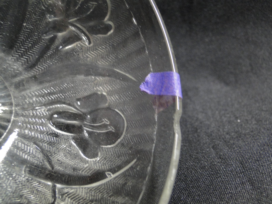 Jeannette Glass Iris & Herringbone Clear: Low Sherbet (s), 2 1/4" Tall, As Is