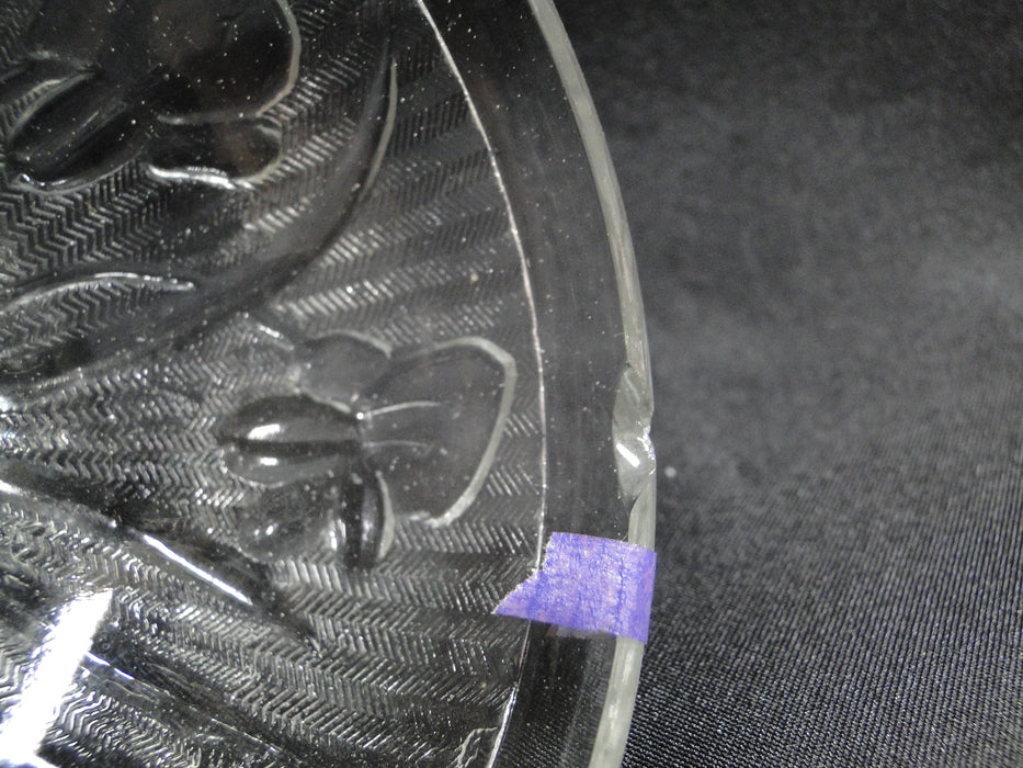 Jeannette Glass Iris & Herringbone Clear: Low Sherbet (s), 2 1/4" Tall, As Is