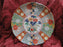 Arita Imari Fan, Rust, Cobalt, Green, Gold Trim: Pedestal Cake Stand, 10 1/8"
