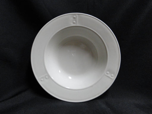 Metlox Poppytrail Jamestown, White w/ Rivets on Rim: Rim Fruit Bowl (s), 6 1/4"