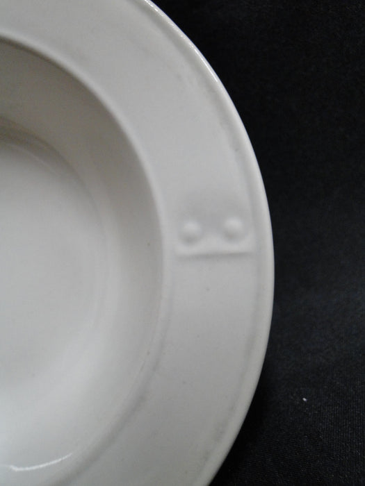 Metlox Poppytrail Jamestown, White w/ Rivets on Rim: Rim Fruit Bowl (s), 6 1/4"
