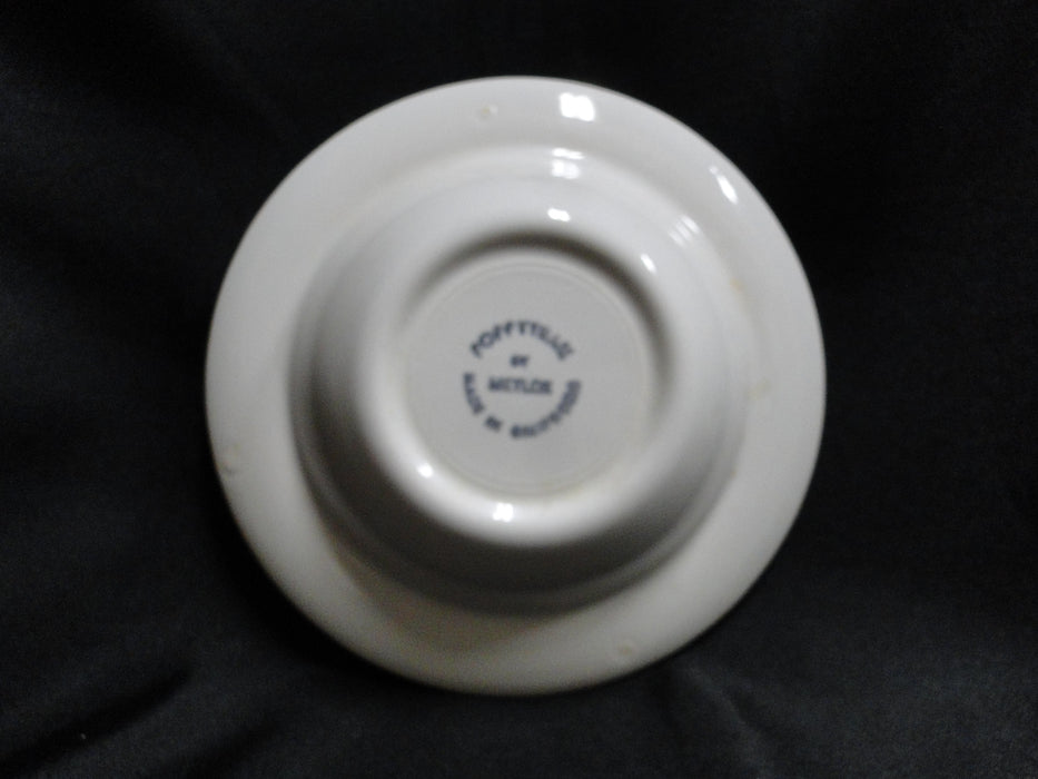 Metlox Poppytrail Jamestown, White w/ Rivets on Rim: Rim Fruit Bowl (s), 6 1/4"