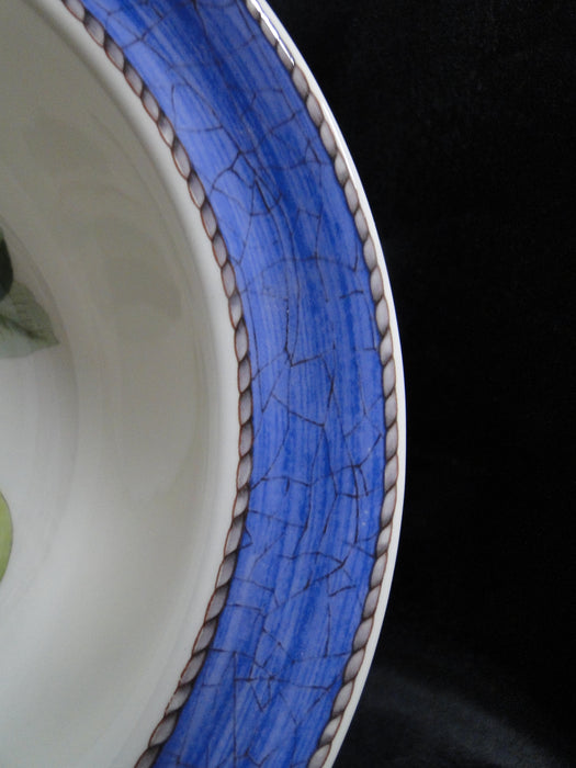 Wedgwood Sarah's Garden, Blue Band: Divided Serving Bowl, 12", Crazing