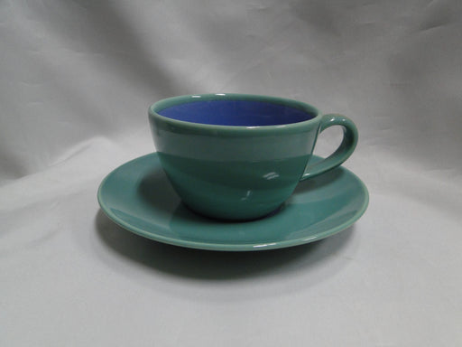 Lindt-Stymeist Colorways: Cup & Saucer Set, Blue & Green, 2 1/4"