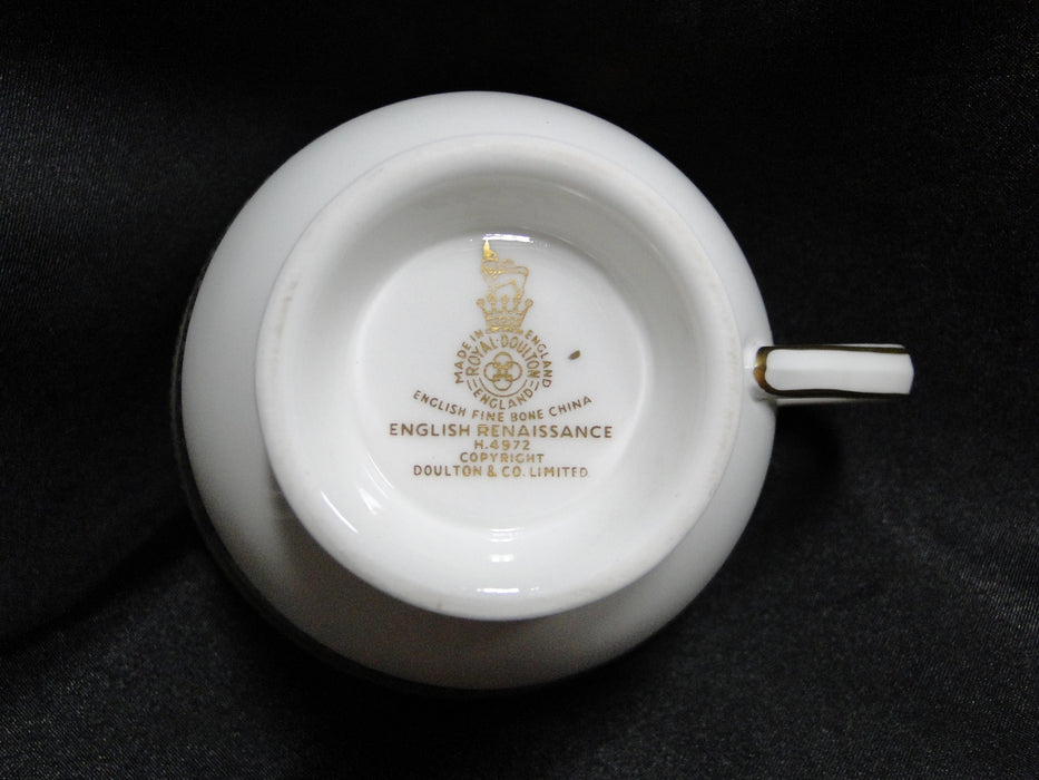 Royal Doulton English Renaissance, Green Scrolls: 2 1/2" Cup Only, No Saucer