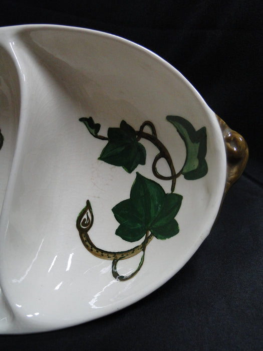 Metlox Poppytrail California Ivy: Divided Serving Bowl, 11" x 7 1/4", Crazing