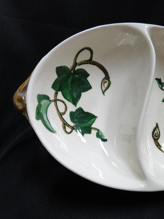 Metlox Poppytrail California Ivy: Divided Serving Bowl, 11" x 7 1/4", Crazing
