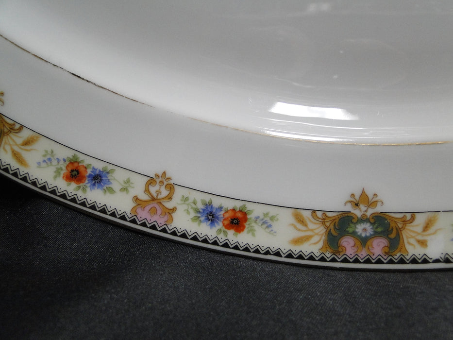 C. Tielsch Altwasser, #2251 Multicolor Floral Band: Oval Platter, 15 1/4", As Is
