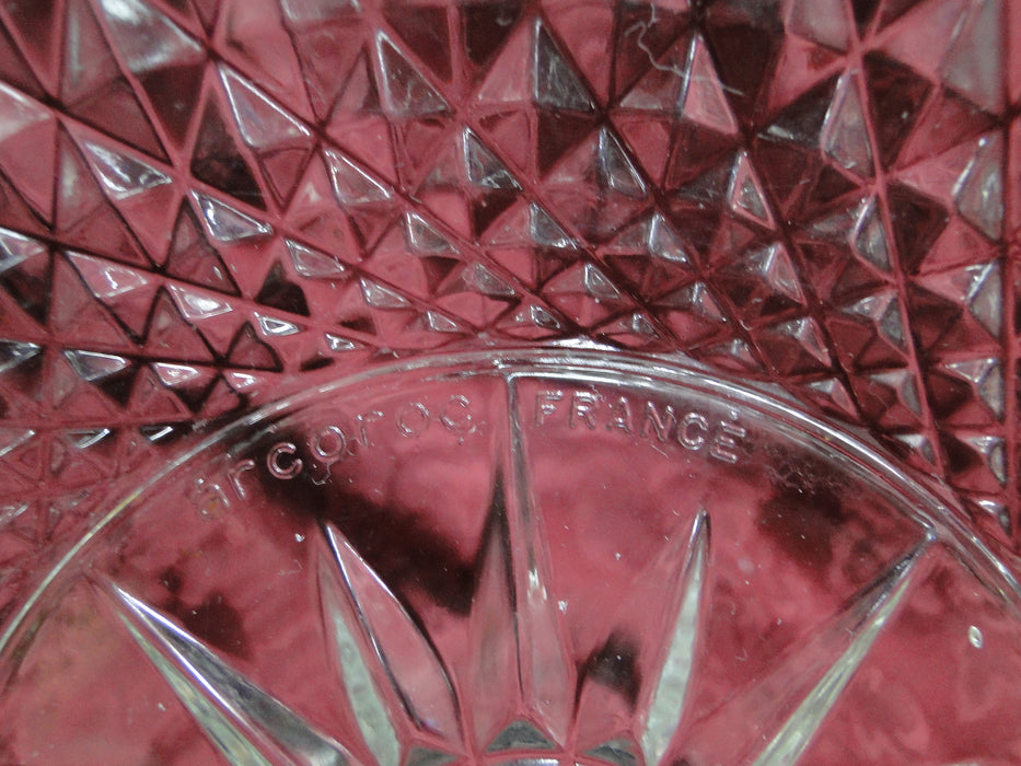 Arcoroc France Diamonds & Starburst Pattern: Bowl, 8 3/4" X 4 1/4" Tall