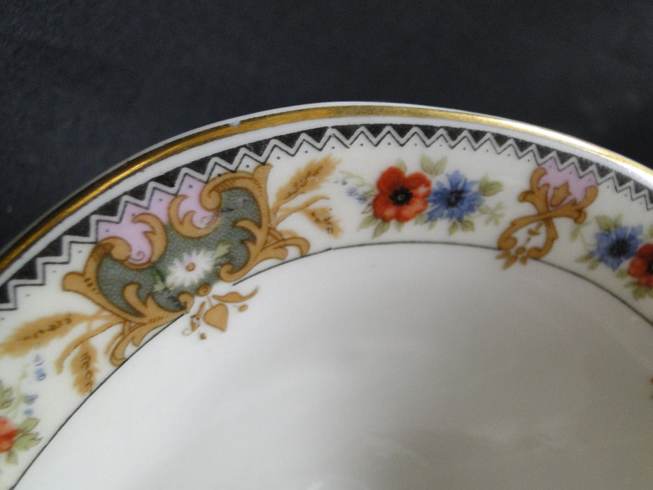 C. Tielsch Altwasser, #2251 Multicolor Floral Band: Oval Serving Bowl, 10 1/8"