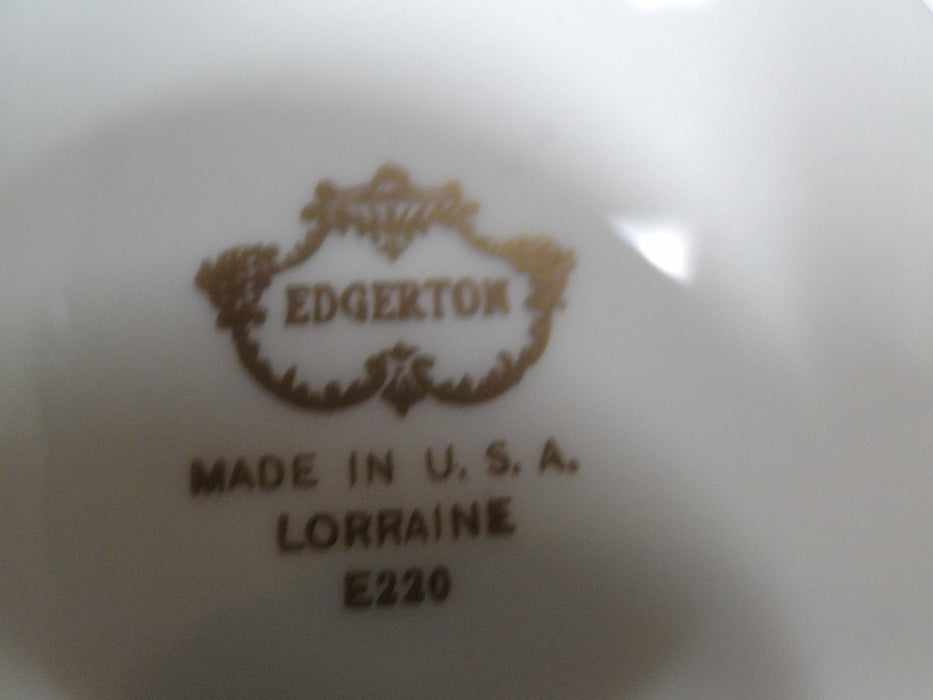 Edgerton Lorraine E220, Floral, Turquoise Trim: Salad Plate (s), 8 1/4"