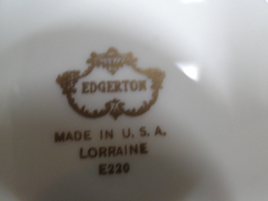 Edgerton Lorraine E220, Floral, Turquoise Trim: Gravy w/ Attached Underplate