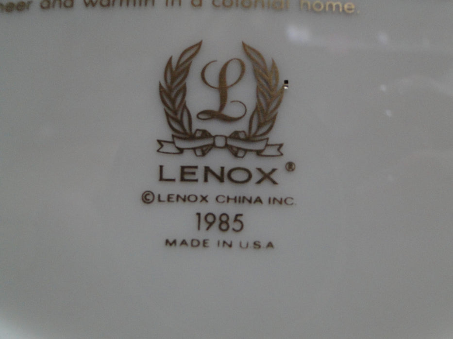 Lenox Colonial Christmas Wreath: 1985 Connecticut Dinner Plate, 10 3/4"