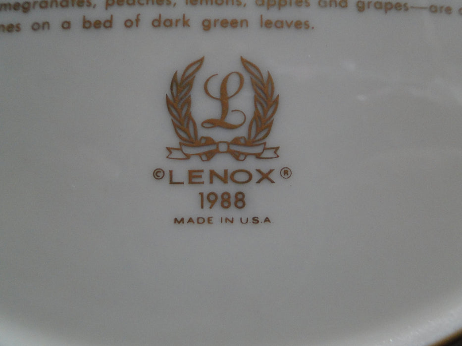 Lenox Colonial Christmas Wreath: 1988 Delaware Dinner Plate, 10 3/4"