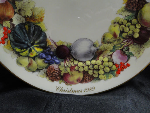 Lenox Colonial Christmas Wreath: 1989 New York Dinner Plate, 10 3/4"