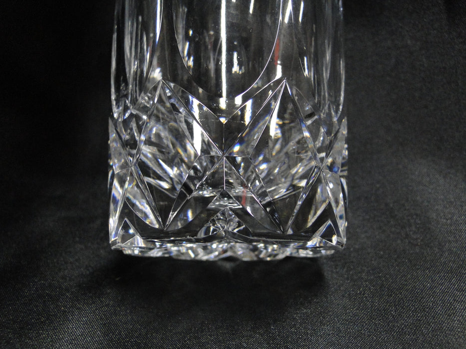 Tudor Clear w/ Cut Thumbprints & Xs: Flat Tumbler, 5" Tall, 10 oz