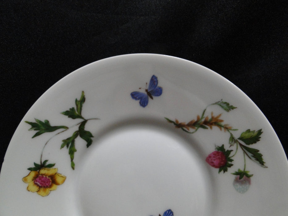 Raynaud Ceralene Mon Jardin, Flowers, Butterflies: Cup & Saucer Set, As Is