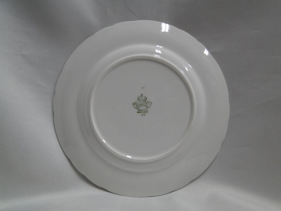 Aynsley Leighton Scalloped, Cobalt & Gold Bands: Bread Plate, 6 1/2"