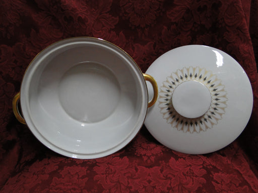 Eschenbach White w/ Gold & Black Design: Round Covered Serving Bowl