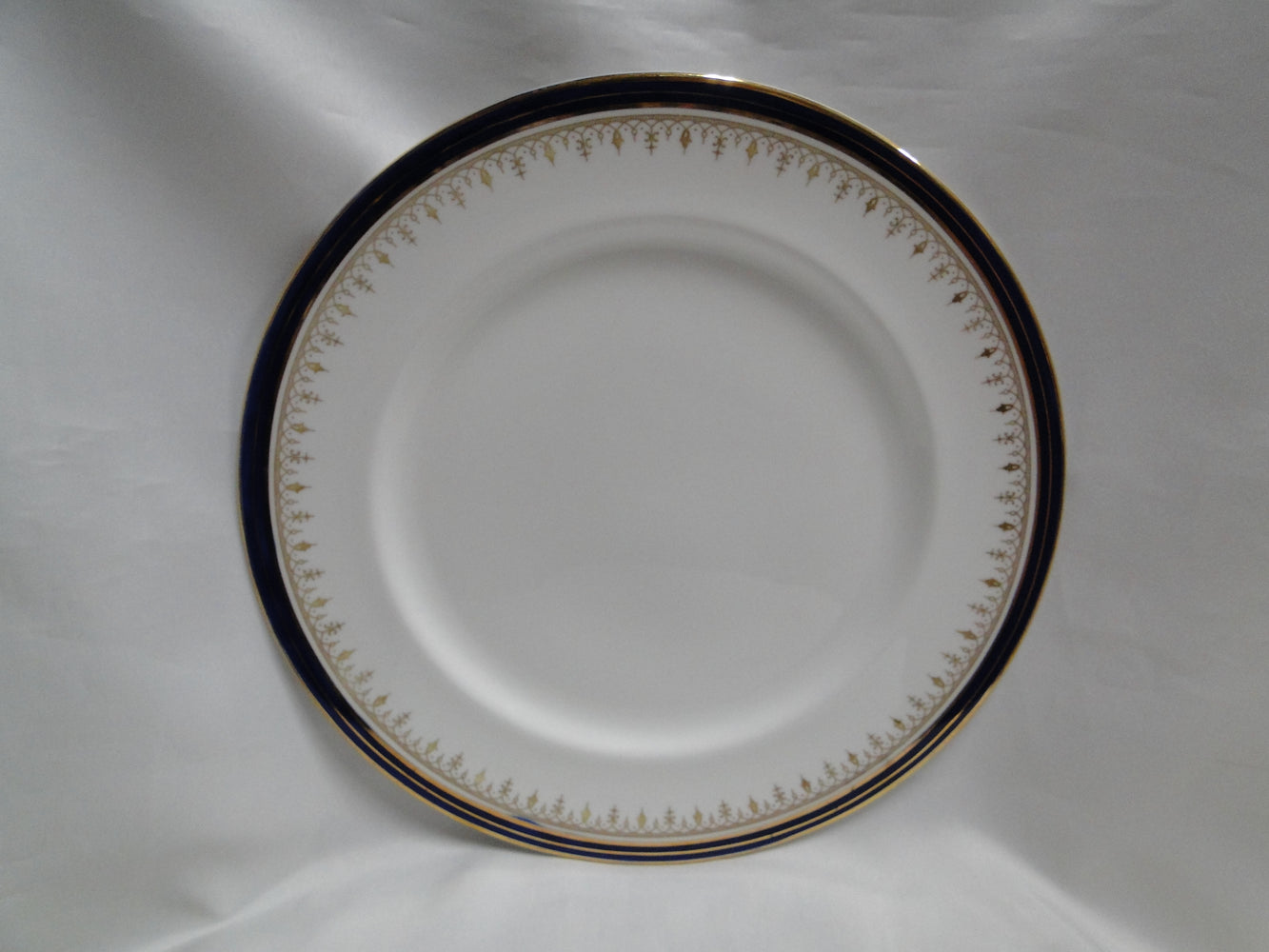 Aynsley Leighton Smooth, Cobalt & Gold Bands: Dinner Plate (s), 10 1/2", Lt Wear