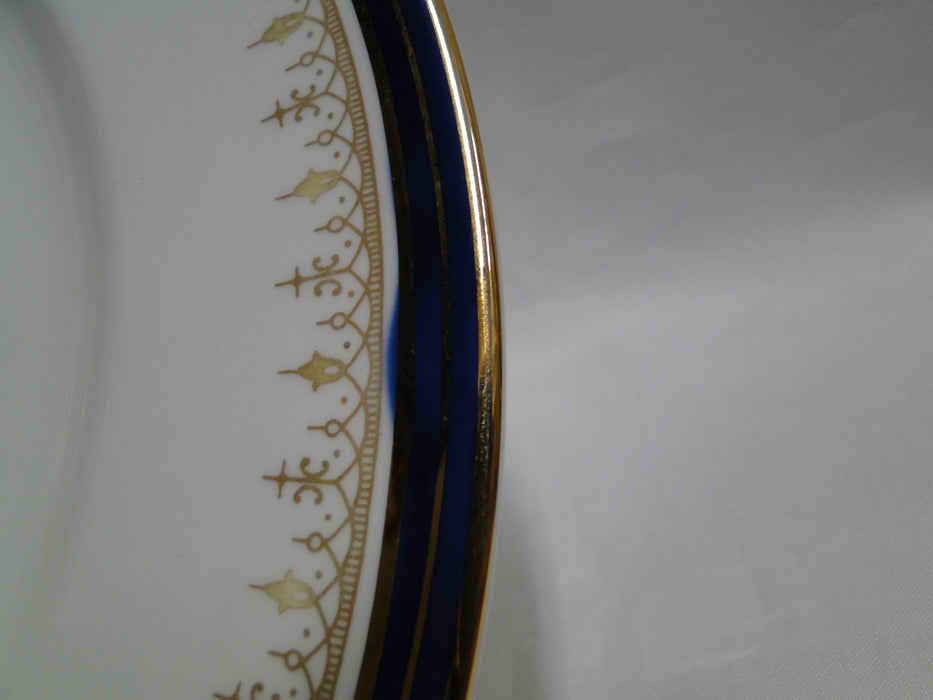 Aynsley Leighton Smooth, Cobalt & Gold Bands: Dinner Plate (s), 10 1/2", Lt Wear