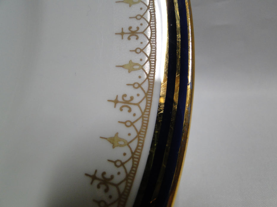 Aynsley Leighton Smooth, Cobalt & Gold Bands: Dinner Plate (s), 10 1/2", Lt Wear