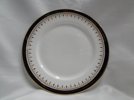 Aynsley Leighton Smooth, Cobalt & Gold Bands: Salad Plate (s), 8 1/8", Lt Wear