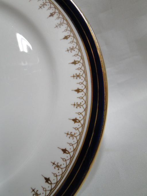 Aynsley Leighton Smooth, Cobalt & Gold Bands: Salad Plate (s), 8 1/8", Lt Wear