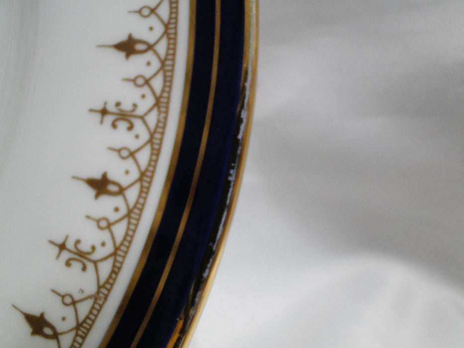 Aynsley Leighton Smooth, Cobalt & Gold Bands: Salad Plate (s), 8 1/8", Lt Wear
