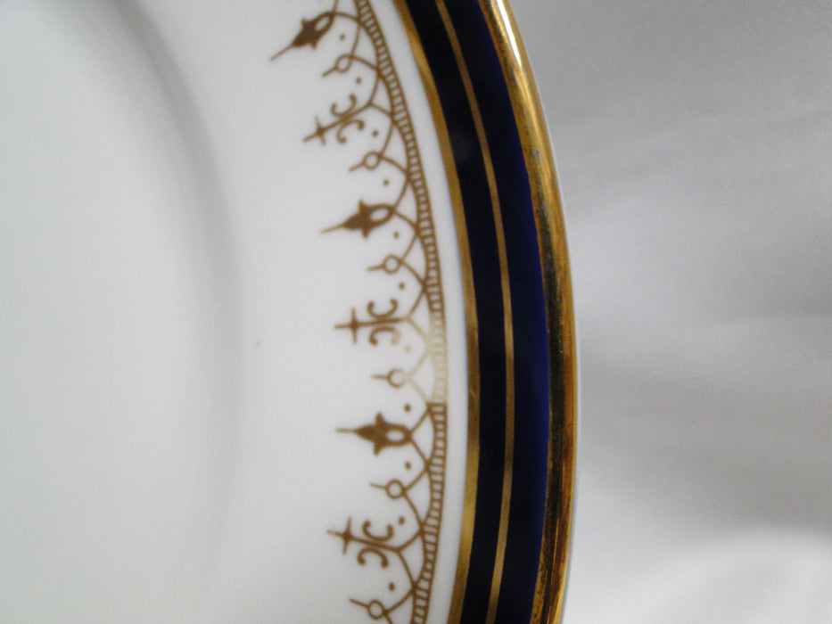 Aynsley Leighton Smooth, Cobalt & Gold Bands: Salad Plate (s), 8 1/8", Lt Wear