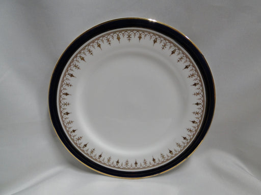 Aynsley Leighton Smooth, Cobalt & Gold Bands: Bread Plate (s), 6 3/8", Lt Wear