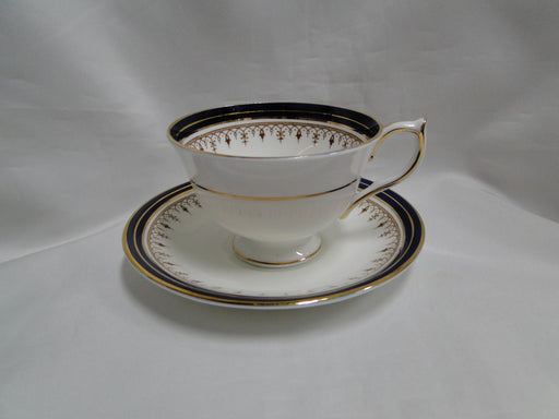 Aynsley Leighton Smooth, Cobalt & Gold Bands: Cup & Saucer Set, 2 3/8", Inside