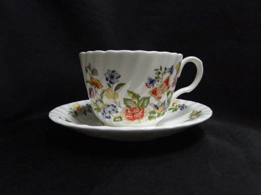Aynsley Cottage Garden, Flowers & Butterfly: Cup & Saucer Set, 2 1/2", Flaw