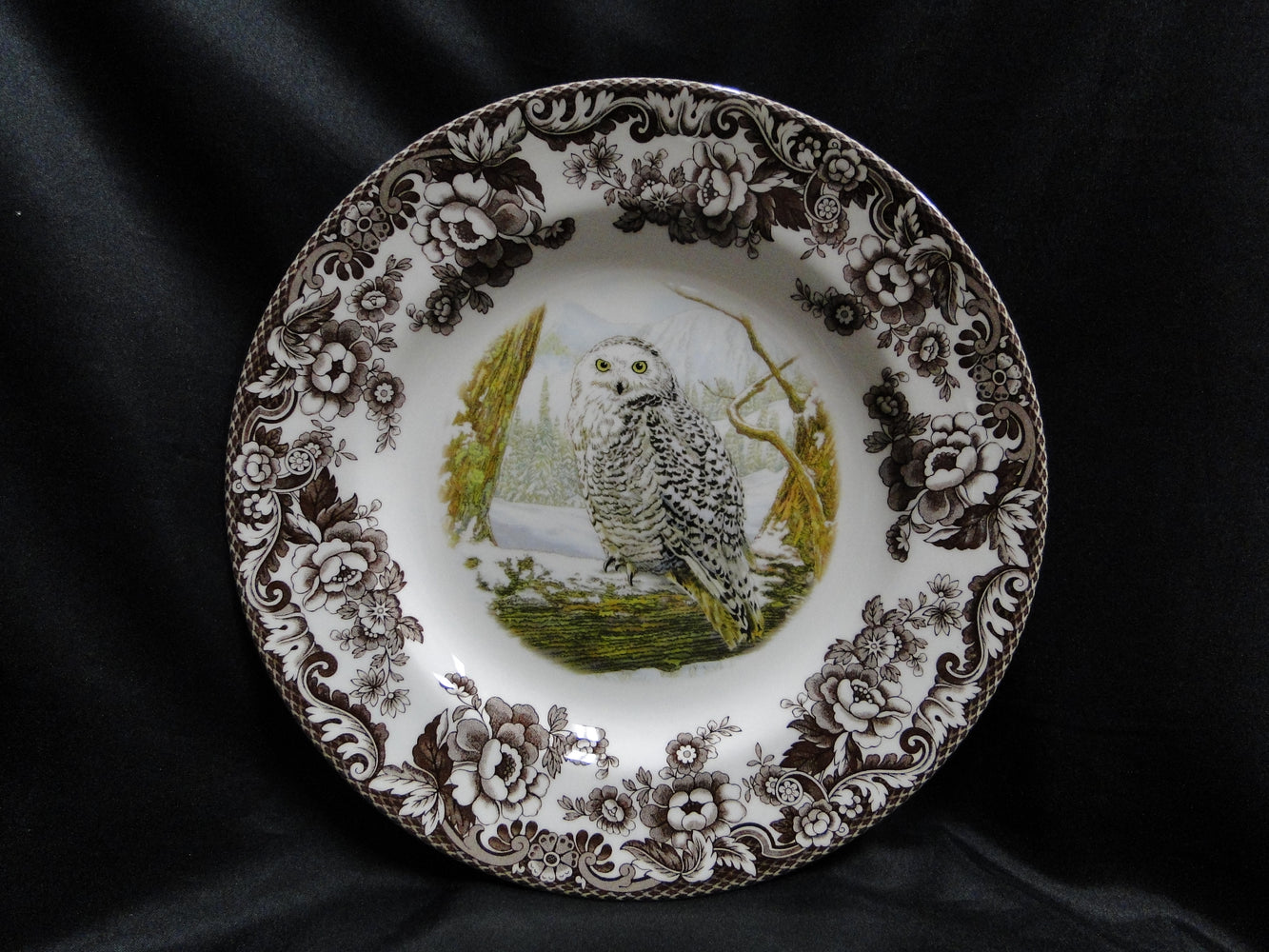 Spode Woodland Birds of Prey Winter Snowy Owl: NEW Dinner Plate (s), 10 1/2", Box