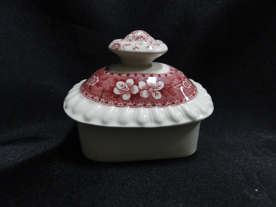 Copeland Spode's Tower Pink, Flowers & Scene: Coffee Pot & Lid, 8 1/4", Crazing