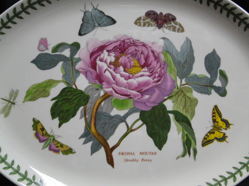 Portmeirion Botanic Garden: Oval Serving Platter, 14 3/4", Shrubby Peony England