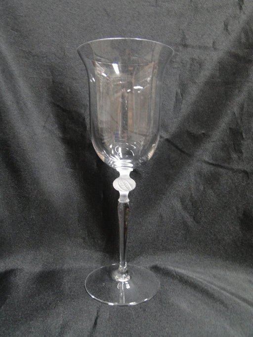 Sasaki Isabelle, Frosted Ball on Stem: Water or Wine Goblet, 9 1/8" Tall, As Is
