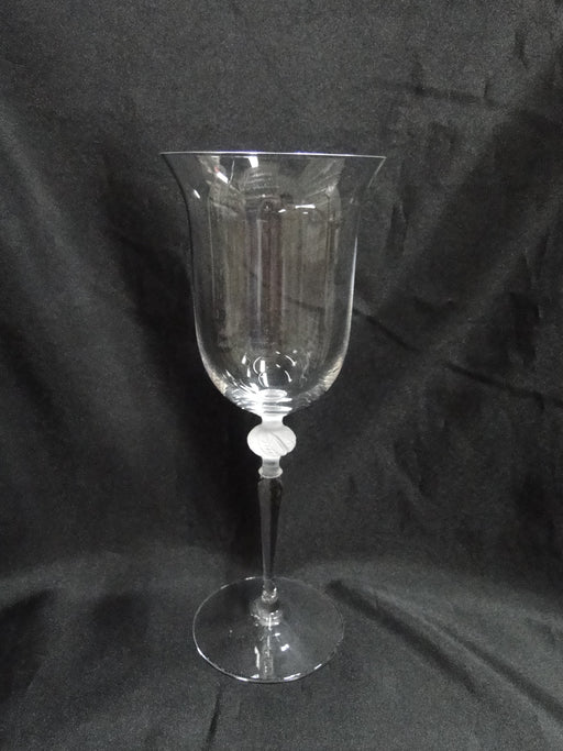 Sasaki Isabelle, Frosted Ball on Stem: Water or Wine Goblet, 9 1/8" Tall, As Is