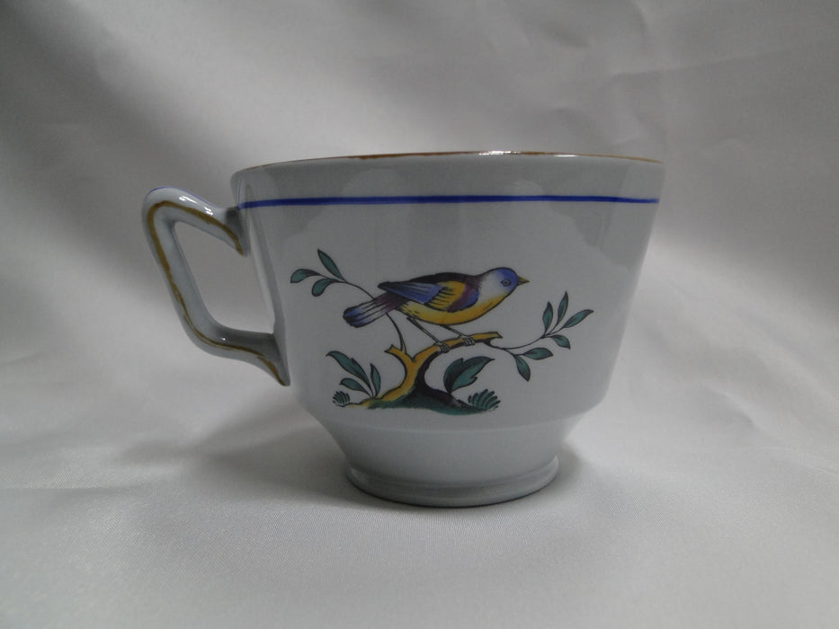 Spode Queen's Bird, Multicolored Bird on Gray: Cup & Saucer Set (s), 2 5/8" Tall