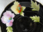 Chugai Black w/ Pink & Yellow Flowers, Gold: 4 3/4" Demitasse Saucer (s) Only