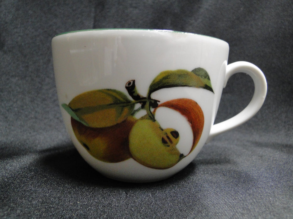 Royal Worcester Evesham Vale, England, Green Trim: Cup & Saucer Set (s), 2 5/8"