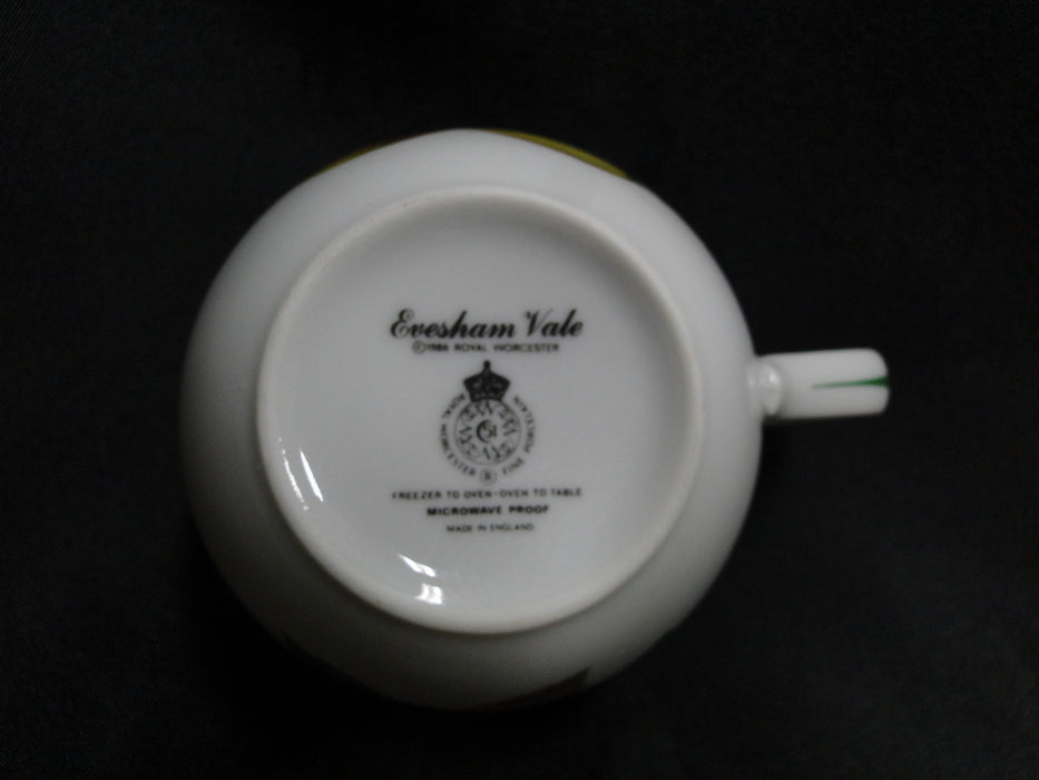 Royal Worcester Evesham Vale, England, Green Trim: Cup & Saucer Set (s), 2 5/8"