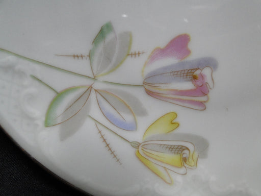 Eschenbach White w/ Pink & Yellow Flowers ESC302: Bread Plate (s), 6 1/4"