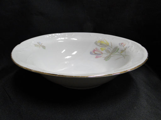 Eschenbach White w/ Pink & Yellow Flowers ESC302: Round Serving Bowl 10 1/4"