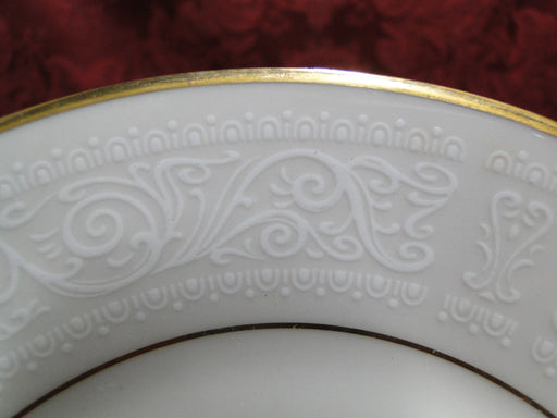 Noritake Tulane, 7562, White Scrolls, Gold Trim: Bread Plate (s), 6 1/2"