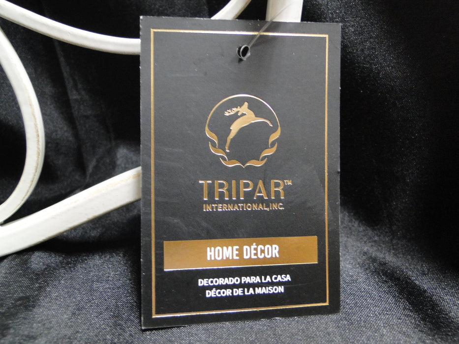 Tripar Distressed White / Cream Metal Display Stand for One Book